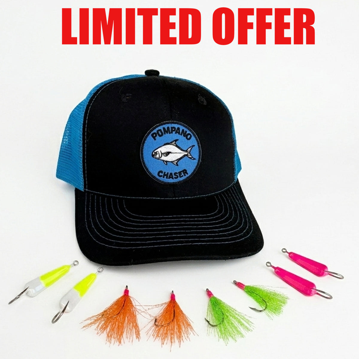 Pompano Chaser™ Hat + Free Tackle Bundle