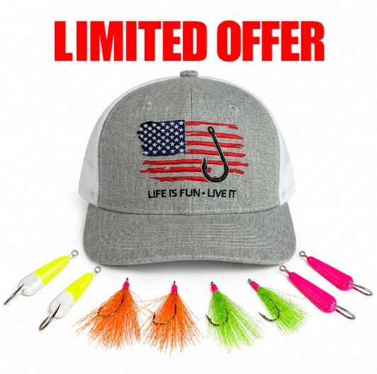 American Flag Hook Hat™ +FREE Tackle Bundle